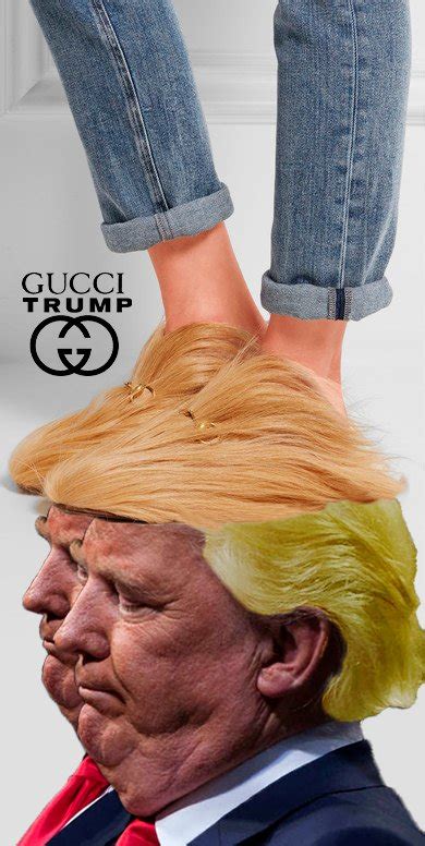 gucci shoes that look trump hair|People think these Gucci slippers look like President Trump's hair .